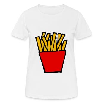Pommes Frites - Frauen T-Shirt atmungsaktiv - Weiß - Vorne - AI Model Female 172 dark (172cm)