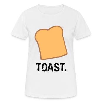 Toast. - Frauen T-Shirt atmungsaktiv - Weiß - Vorne - AI Model Female 172 dark (172cm)