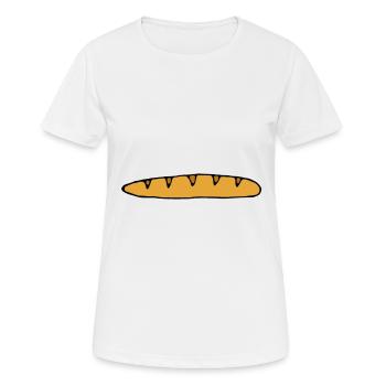 baguette - T-shirt respirant Femme - blanc - Devant - AI Model Female 172 dark (172cm)