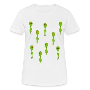 aliens - Women's Breathable T-Shirt - white - Front - AI Model Female 172 dark (172cm)