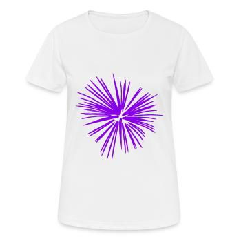 Feux d'artifice violet - T-shirt respirant Femme - blanc - Devant - AI Model Female 172 dark (172cm)