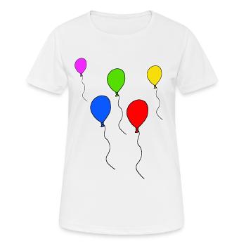 Ballons colorés - T-shirt respirant Femme - blanc - Devant - AI Model Female 172 dark (172cm)