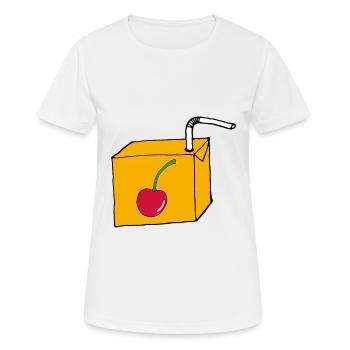 Boire un paquet de cerise - T-shirt respirant Femme - blanc - Devant - AI Model Female 172 dark (172cm)