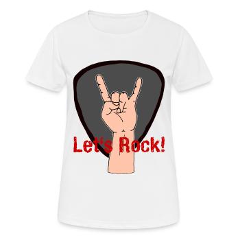 Lets rock - Women's Breathable T-Shirt - white - Front - AI Model Female 172 dark (172cm)