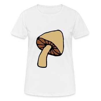 Pilz - Frauen T-Shirt atmungsaktiv - Weiß - Vorne - AI Model Female 172 dark (172cm)