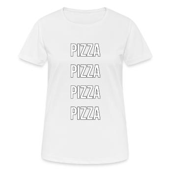 PIZZA - Frauen T-Shirt atmungsaktiv - Weiß - Vorne - AI Model Female 172 dark (172cm)