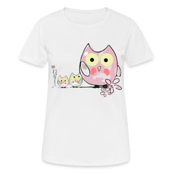 Cute owls - Women's Breathable T-Shirt - white - Front - AI Model Female 172 dark (172cm)