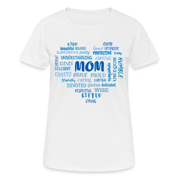 Meilleures qualités de mère et qualités de maman - T-shirt respirant Femme - blanc - Devant - AI Model Female 172 dark (172cm)
