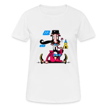 Mr. baut das Unwirkliche - Frauen T-Shirt atmungsaktiv - Weiß - Vorne - AI Model Female 172 dark (172cm)