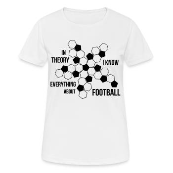 Football Geometry - Women's Breathable T-Shirt - white - Front - AI Model Female 172 dark (172cm)