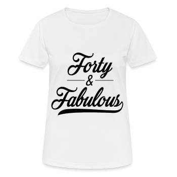 40. Geburtstag - Frauen T-Shirt atmungsaktiv - Weiß - Vorne - AI Model Female 172 dark (172cm)