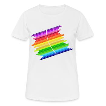 RainBow Equalizer - Frauen T-Shirt atmungsaktiv - Weiß - Vorne - AI Model Female 172 dark (172cm)