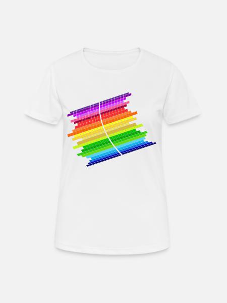 RainBow Equalizer - Women's Breathable T-Shirt - white
