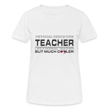 Physics lecturer teacher cool shirt - Women's Breathable T-Shirt - white - Front - AI Model Female 172 dark (172cm)