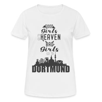 dortmund - Frauen T-Shirt atmungsaktiv - Weiß - Vorne - AI Model Female 172 dark (172cm)