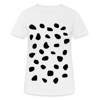 Motif de chien dalmatien pommelé tacheté cool - T-shirt respirant Femme - blanc - Devant - AI Model Female 172 dark (172cm)