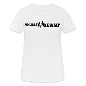Unleash the Beast Bodybuilding Kratzspuren - T-shirt respirant Femme - blanc - Devant - AI Model Female 172 dark (172cm)