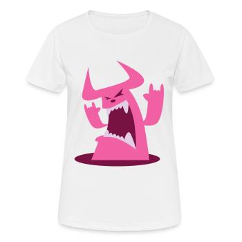 teufel - Frauen T-Shirt atmungsaktiv - Weiß - Vorne - AI Model Female 172 dark (172cm)