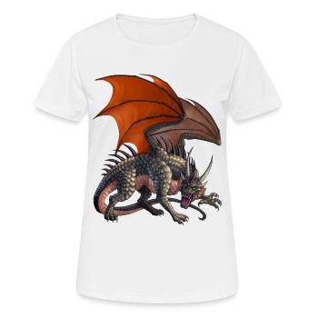 menacing dragon - T-shirt respirant Femme - blanc - Devant - AI Model Female 172 dark (172cm)