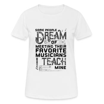 Cadeau de chemise de professeur d'élève de musique préféré - T-shirt respirant Femme - blanc - Devant - AI Model Female 172 dark (172cm)