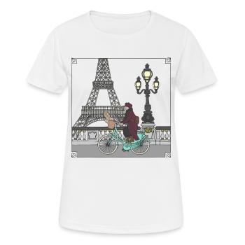Paris Frankreich Kultur Reisen - Frauen T-Shirt atmungsaktiv - Weiß - Vorne - AI Model Female 172 dark (172cm)