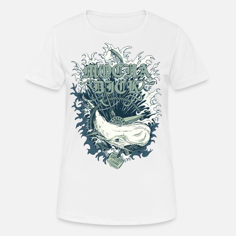 Mocha Dick - Women's Breathable T-Shirt - white