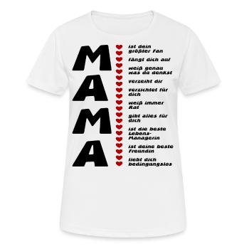 Mom - is everything - Women's Breathable T-Shirt - white - Front - AI Model Female 172 dark (172cm)