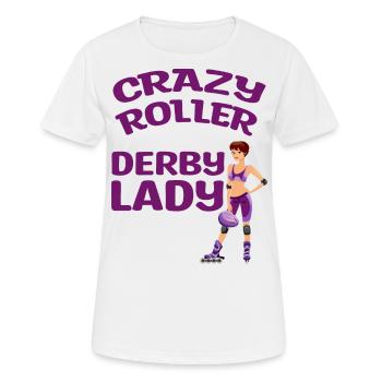 Roller derby - T-shirt respirant Femme - blanc - Devant - AI Model Female 172 dark (172cm)