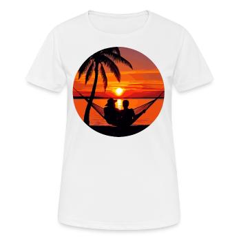 Oase Der Entspannung - Frauen T-Shirt atmungsaktiv - Weiß - Vorne - AI Model Female 172 dark (172cm)