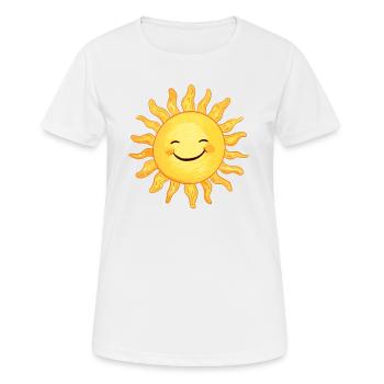 Sun smiling - rays of joy - Women's Breathable T-Shirt - white - Front - AI Model Female 172 dark (172cm)