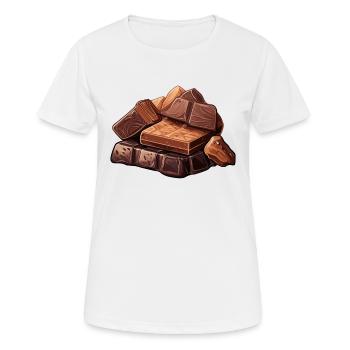 Chocolate - Artistic decadence - Women's Breathable T-Shirt - white - Front - AI Model Female 172 dark (172cm)