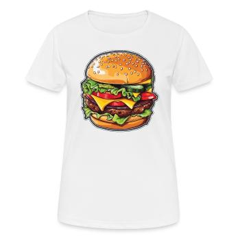 Cheeseburger Magie - Frauen T-Shirt atmungsaktiv - Weiß - Vorne - AI Model Female 172 dark (172cm)