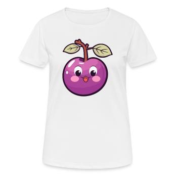 Kawaii Plum Sweet Plum - Women's Breathable T-Shirt - white - Front - AI Model Female 172 dark (172cm)