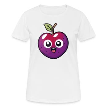 Kawaii Plum - Women's Breathable T-Shirt - white - Front - AI Model Female 172 dark (172cm)