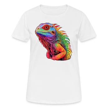 Iguana Radiation - Women's Breathable T-Shirt - white - Front - AI Model Female 172 dark (172cm)