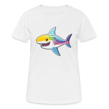 Kawaii Hai - Colorful Depths - Women's Breathable T-Shirt - white - Front - AI Model Female 172 dark (172cm)