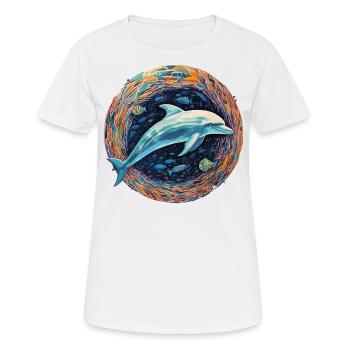 Dolphin sky depth of light - Women's Breathable T-Shirt - white - Front - AI Model Female 172 dark (172cm)