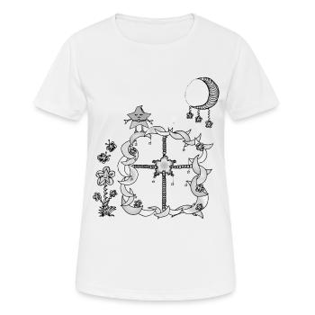 Magisches Tor Nox- Die Hüter von Orbis - Frauen T-Shirt atmungsaktiv - Weiß - Vorne - AI Model Female 172 dark (172cm)