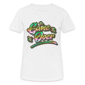 Game Over Graffiti - Frauen T-Shirt atmungsaktiv - Weiß - Vorne - AI Model Female 172 dark (172cm)