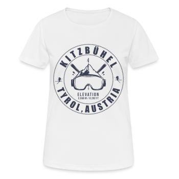 Kitzbühel Autriche - T-shirt respirant Femme - blanc - Devant - AI Model Female 172 dark (172cm)