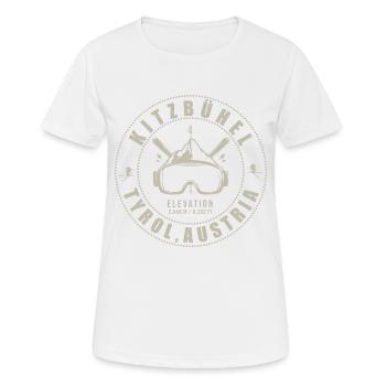 Kitzbühel Autriche - T-shirt respirant Femme - blanc - Devant - AI Model Female 172 dark (172cm)