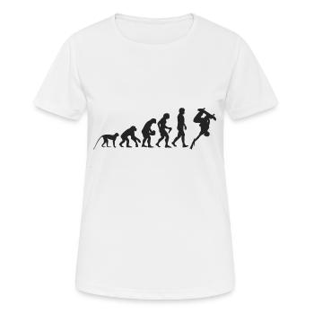 Evolution Skate - T-shirt respirant Femme - blanc - Devant - AI Model Female 172 dark (172cm)