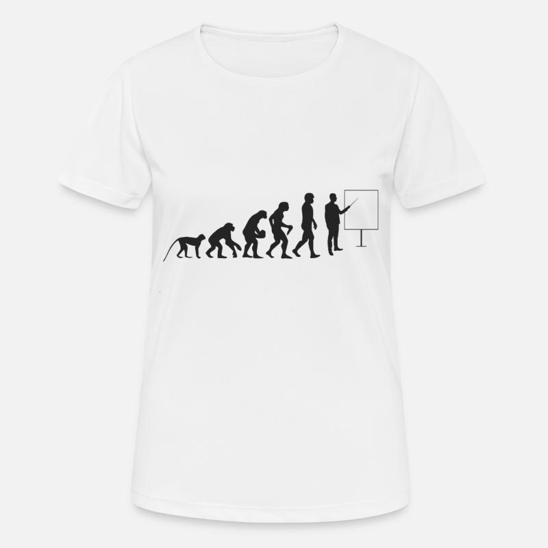 Evolution de l’enseignant - T-shirt respirant Femme - blanc