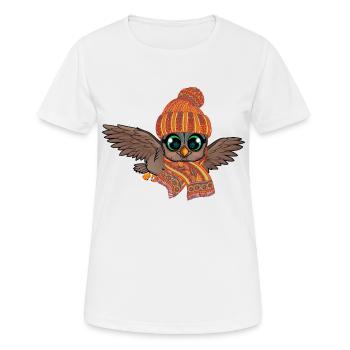 Hibou des Glaces Engelures Automne Hiver - T-shirt respirant Femme - blanc - Devant - AI Model Female 172 dark (172cm)