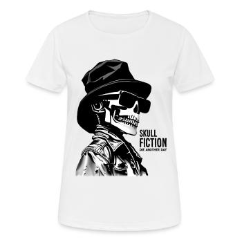 Crâne Fiction Crâne Art - T-shirt respirant Femme - blanc - Devant - AI Model Female 172 dark (172cm)