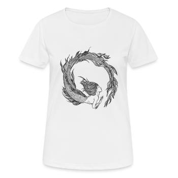 Sirène - Sirène - noir - T-shirt respirant Femme - blanc - Devant - AI Model Female 172 dark (172cm)
