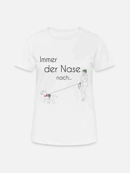 Mantrailing - Frauen T-Shirt atmungsaktiv - Weiß