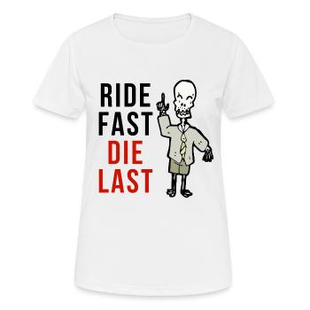 Ride Fast La charge - T-shirt respirant Femme - blanc - Devant - AI Model Female 172 dark (172cm)