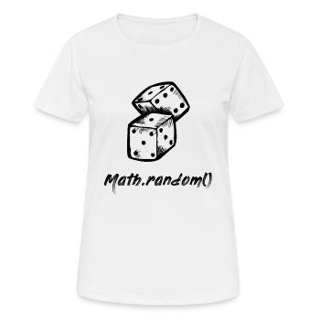 Math.random () #BLACK - T-shirt respirant Femme - blanc - Devant - AI Model Female 172 dark (172cm)