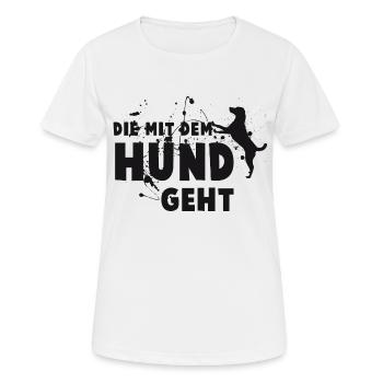 The dog goes - statement - Women's Breathable T-Shirt - white - Front - AI Model Female 172 dark (172cm)